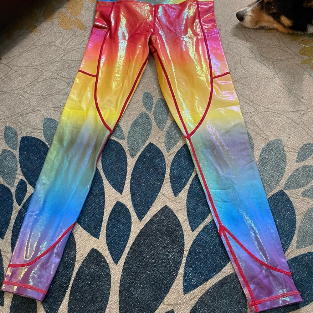 Rainbow Shimmer Leggings - Picture 2 of 4